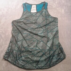 Champion Tank Top Womens Large Gray Geometric Racerback C9 Athletic Running